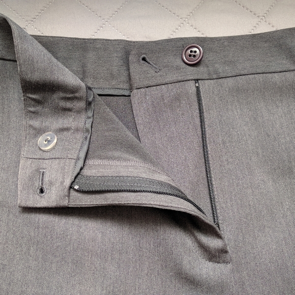 Anne Klein Dress Trouser High Rise Stretch Grey Size 14 - Picture 4 of 10